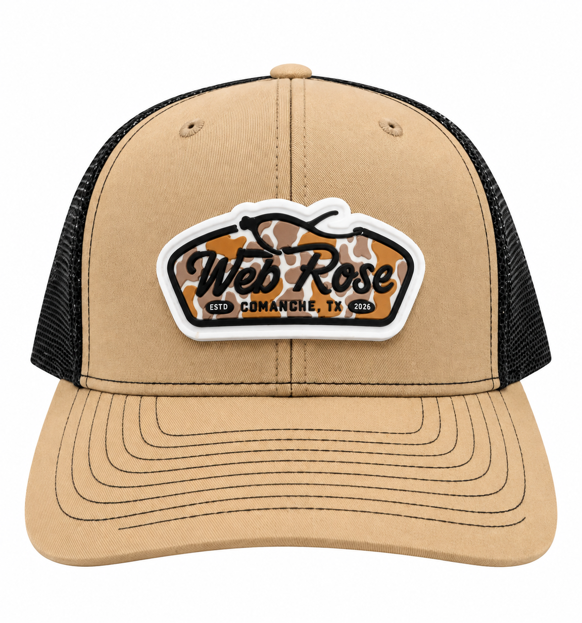 Camo Logo Khaki Trucker Cap