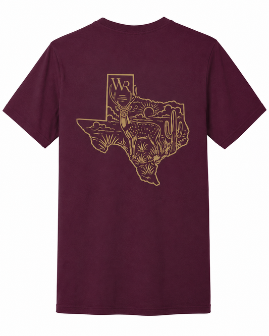 Maroon TX Axis Tee