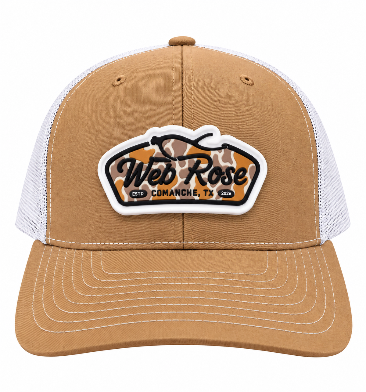 Camo Logo Khaki Trucker Cap